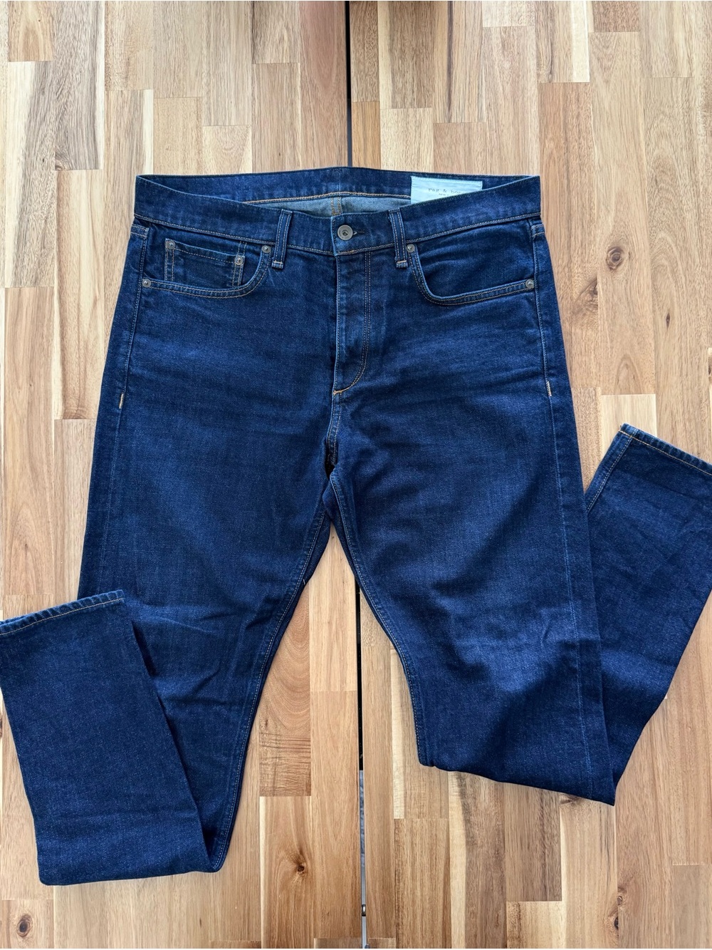 rag & bone New York Men's Extra Slim Selvedge Dark Indigo Jeans